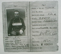 World war II Italian prisoner documents