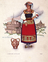 Italian Lazio traditional costume