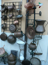 antique molisani copper kitchen utensiles