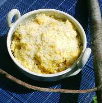 polenta with butter and cheese